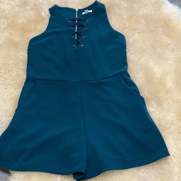 Xhilaration Pants - Romper Teal color Size M